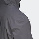 Adidas Basic 3 Stripes Rain Ready Jacket BLK FI0574/GRY GE5867