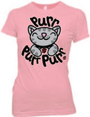 Big Bang Theory Soft Kitty Purr Purr Junior T-Shirt - Light Pink