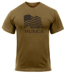 Rothco 2923 'Murica US Flag T-Shirt - Coyote Brown