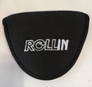 Rollin Mallet Putter HeadCover NEW Head Cover-  FREE SHIP!! Black Neoprene
