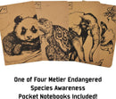 Pocket Notebook Cover by Metier Life | Canvas with Vegan Leather - Leather Black