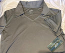 UltraClub Cool & Dry Ladies V-neck Polo Grey XL