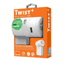 Twist World Adapter Duo Macbook With Output Universal Twist-To-Change 