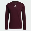Adidas EK0197 Men's Amplifier Creweck Long Sleeve Tee - Maroon