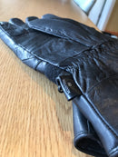 Diamond Plate Genuine Leather XR2 Insulation Motorcycle Gloves, Black, X-Large