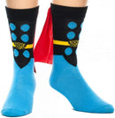 Marvel Thor Adult Crew Sock with Red Cape 2 Pack