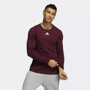 Adidas EK0197 Men's Amplifier Creweck Long Sleeve Tee - Maroon