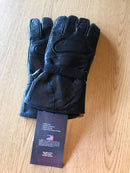 Diamond Plate Genuine Leather XR2 Insulation Motorcycle Gloves, Black, X-Large