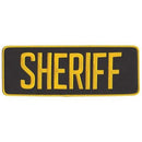 Large Sheriff Back Patch Badge Emblem 11X4 Gold / Brown - Iron or Sew On