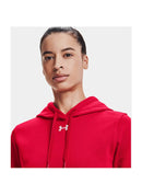 Under Armour 1300261-600 Women's Red Hustle Fleece Hoodie - Red