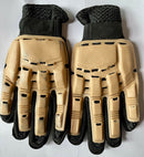 Paintball Airsoft Full Finger Protected Gloves Sand Color All Sizes