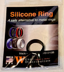 Wesol Silicone Black Ring Size 10- A Safe Alternative to Metal Wdding Bands