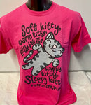 Big Bang Theory Soft Kitty "Men's" Short Sleeve T-Shirt Dark Pink 
