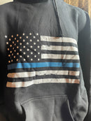 Ranger Up Thin Blue Line Flag Hoodie | Black |