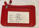 Royce Leather Women’s ID Wallet; Slim RFID  Fine Leather New  -red