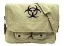 Rothco 9139 Vintage Canvas Paratrooper Bag with Bio-Hazard Symbol - Khaki