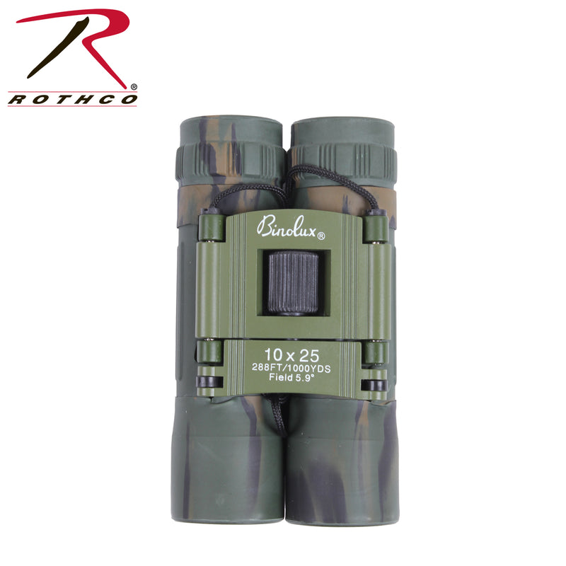 10282 Rothco Woodland Camo Compact 10 X 25mm Binoculars