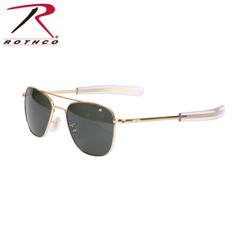 10722 / 10724 American Optical Original Pilots Sunglasses - Gold/Green