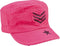 1159 Rothco Women Adjustable Vintage Fatigue Cap - Pink With Black Sergeant Chevrons & Star