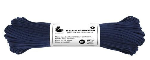 124 Rothco Nylon Paracord 550lb 100 Ft / Midnight Blue