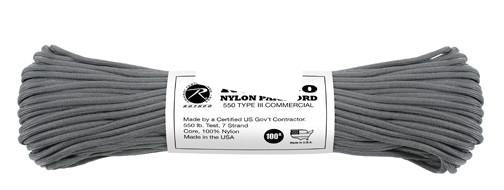 128 Rothco Nylon Paracord 550lb 100 Ft / Charcoal Grey