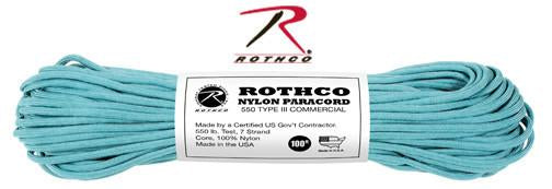 129 Rothco Nylon Paracord 550lb 100 Ft / Turquoise