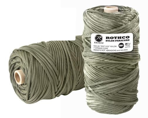 139 Rothco Nylon Paracord 550lb 300 Ft Tube / Olive Drab