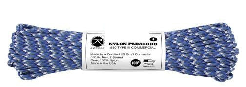 166 Rothco Nylon Paracord 550lb 100 Ft / Blue Camo