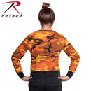 1665 Rothco Women's Camo Long Sleeve Crop Top - Savage Orange Camo