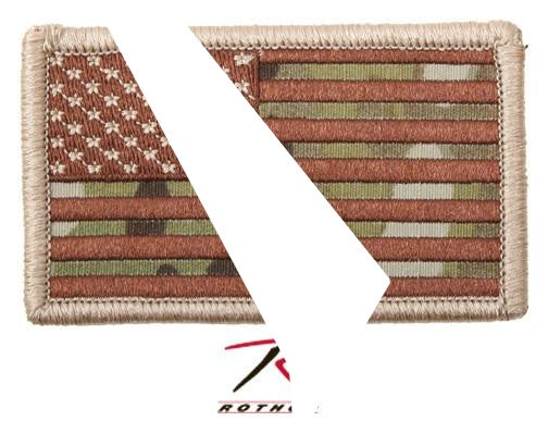 17771 Rothco Forward Multicam Flag Patch With Hook Back