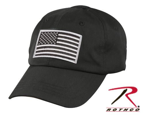 17781 Rothco US Flag Patch W/ Hook Back - Silver/black