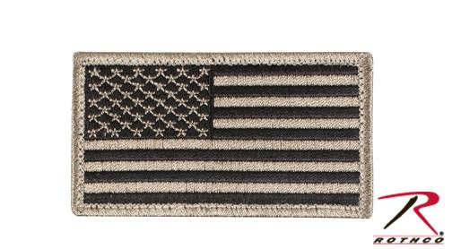 17782 Rothco US Flag Patch W/ Hook Back - Khaki/Black