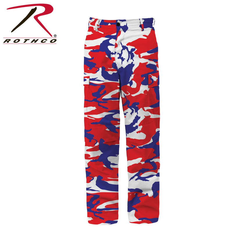 1835 Rothco Color Camo Tactical BDU Pants - Red / White / Blue Camo