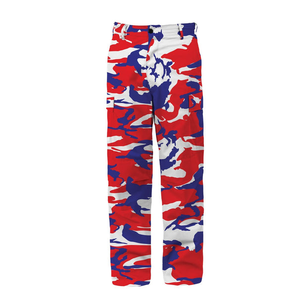 1835 Rothco Color Camo Tactical BDU Pants - Red / White / Blue Camo