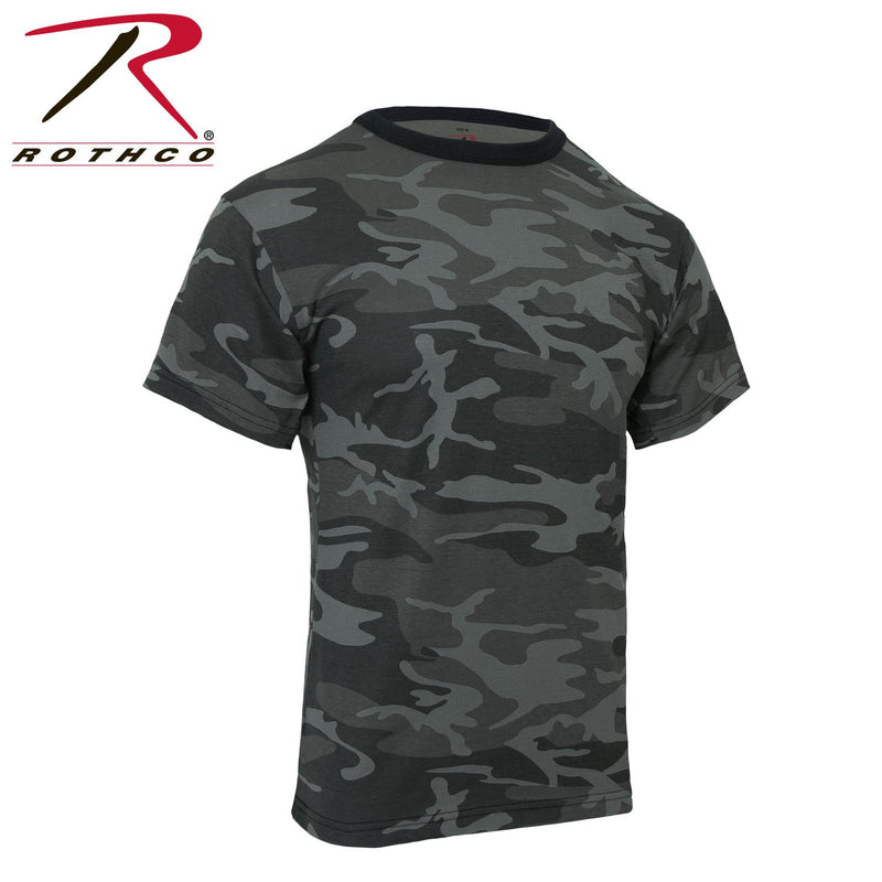 1864 Rothco Colored Camo T-Shirts - Black Camo