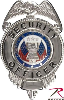 1913 Rothco Badge - Security Officer / Silver