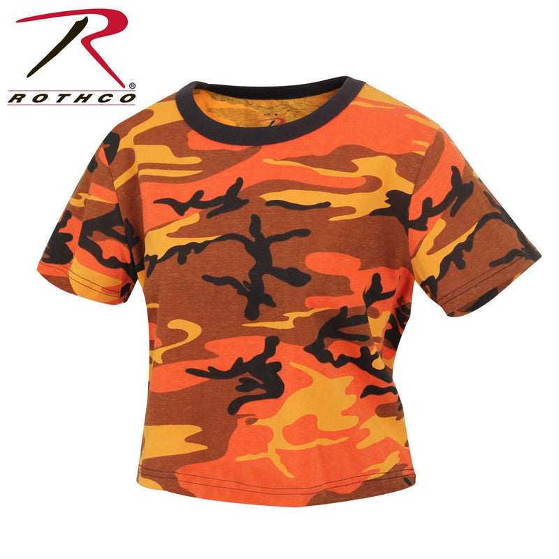 1942 Rothco Women's Camo Crop Top - Savage Orange Camo