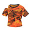1942 Rothco Women's Camo Crop Top - Savage Orange Camo