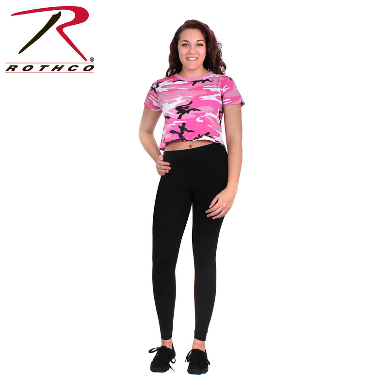1943 Rothco Women's Camo Crop Top - Pink Camo