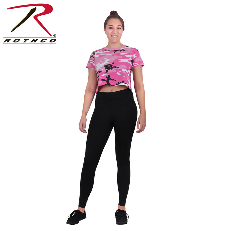 1943 Rothco Women's Camo Crop Top - Pink Camo