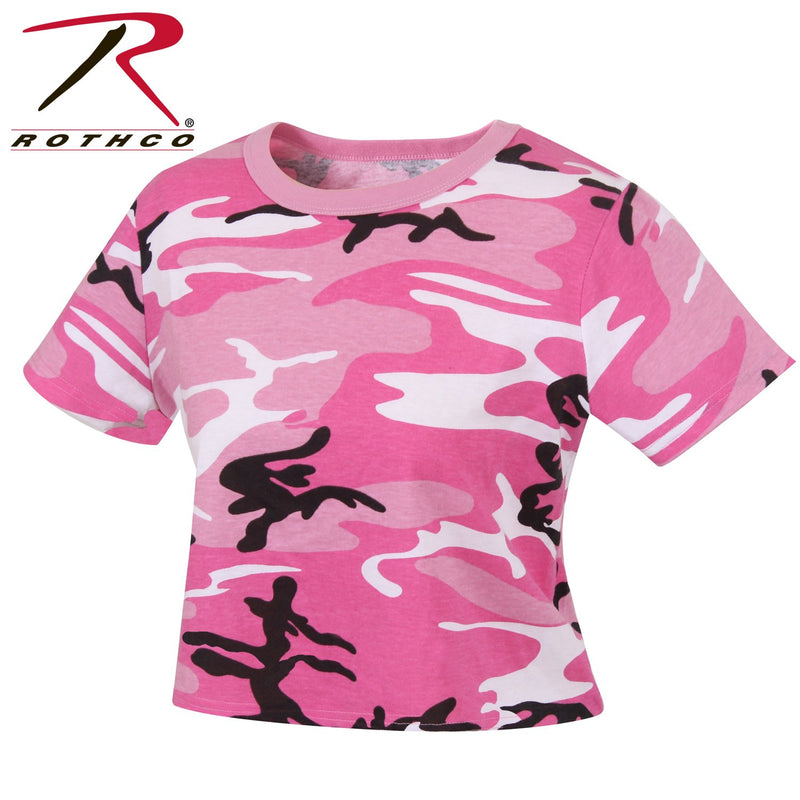 1943 Rothco Women's Camo Crop Top - Pink Camo