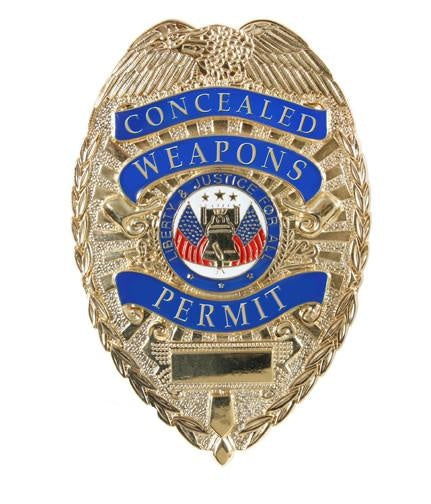 1946 ROTHCO DELUXE BADGE-CONCEALED WEAPONS PERMIT/ GOLD