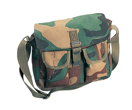 2276 ROTHCO CANVAS AMMO SHOULDER BAG - WOODLAND CAMO