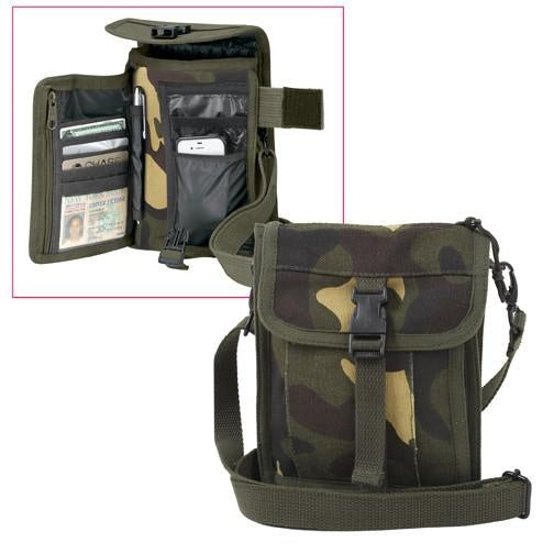 2326 Rothco Canvas Travel Portfolio - Woodland Camo