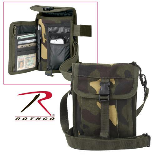 2326 Rothco Canvas Travel Portfolio - Woodland Camo