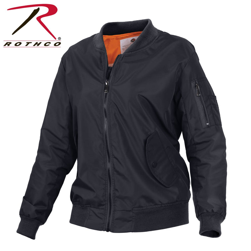 2410 Rothco Womens MA-1 Flight Jacket - Black