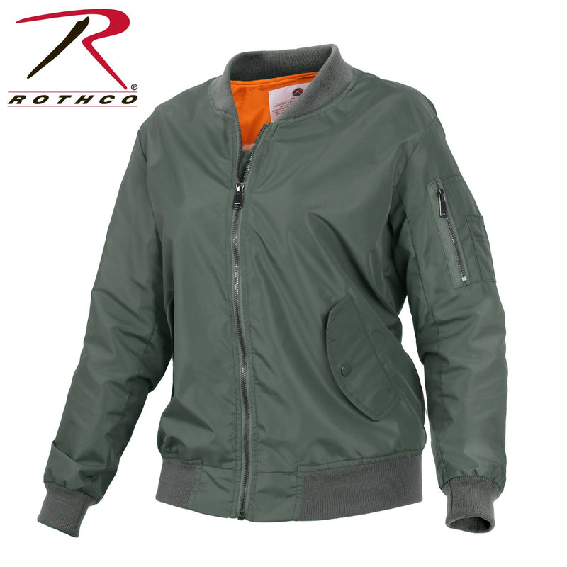 2420 Rothco Womens MA-1 Flight Jacket - Sage Green