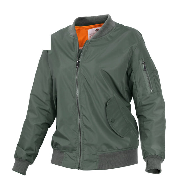 2420 Rothco Womens MA-1 Flight Jacket - Sage Green