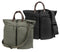 2429 ROTHCO VINTAGE CANVAS HELMET SHOULDER BAG - BLACK / OD WITH LEATHER HANDLES