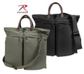 2429 Rothco Vintage Canvas Helmet Bag w/Leather Handle-Black, Olive Drab